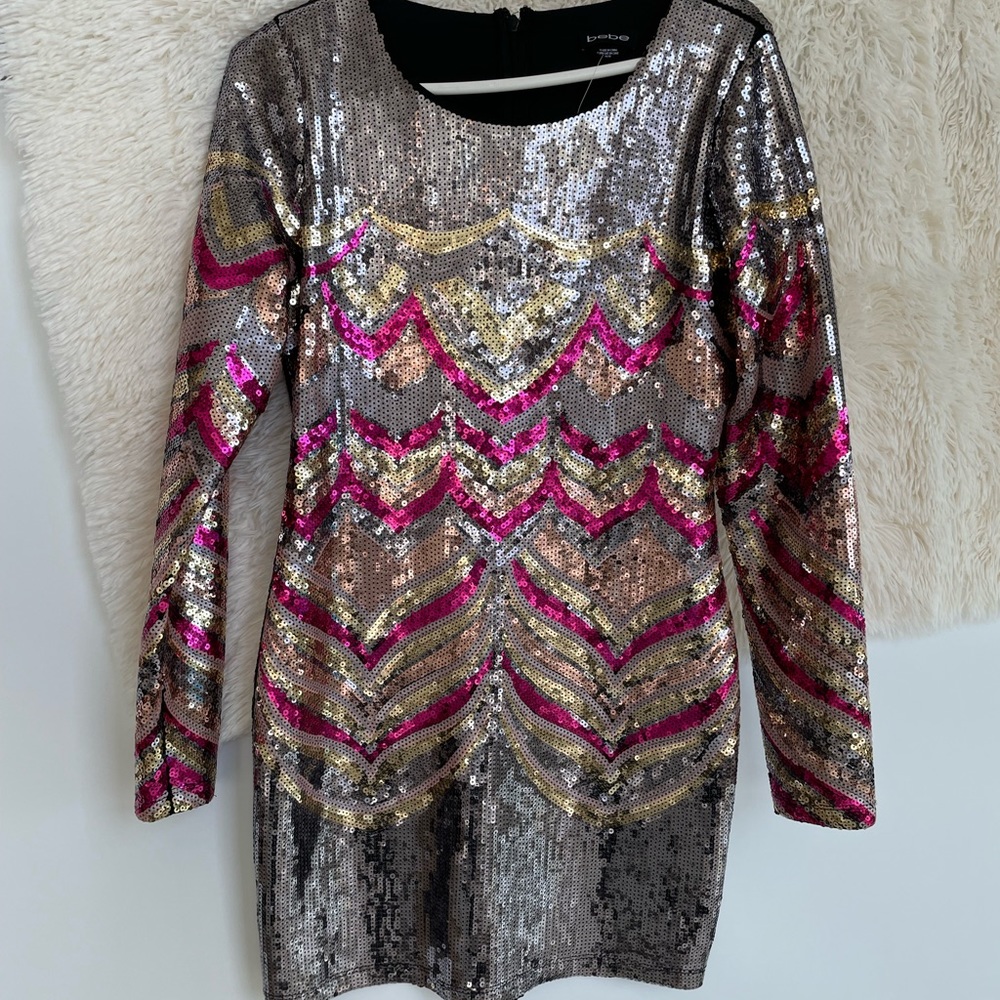 Bebe sequin mini dress
